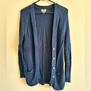 Old Navy Petite Textured Stitch Boyfriend Cardigan